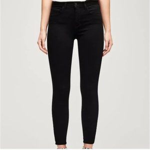 L'agence Paris Black Margot High Rise Cotton Skinny Jeans 25